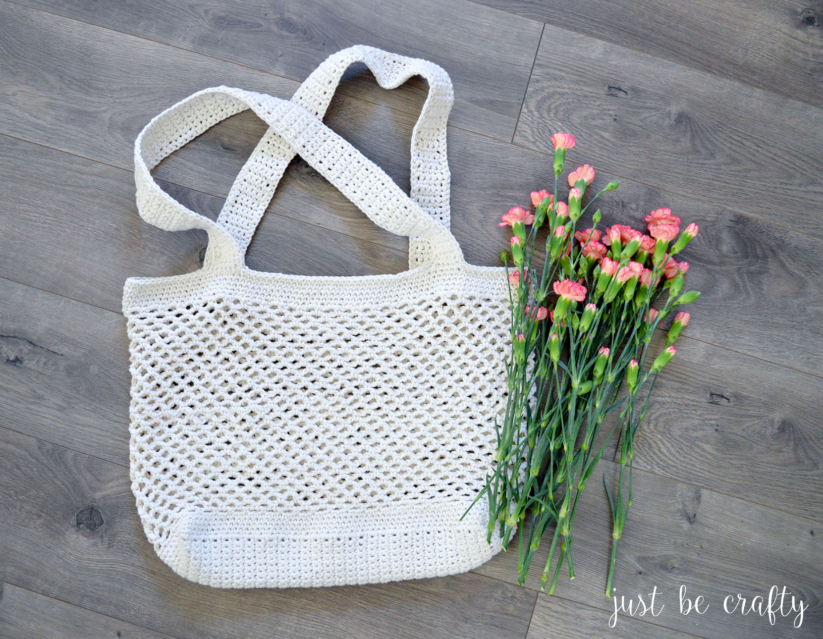 Crochet Farmer&#39;s Market Bag Pattern - Free Pattern by Just Be Crafty