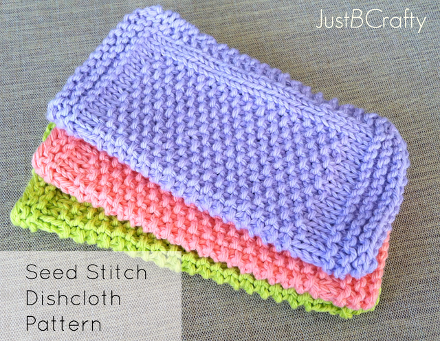 Seed Stitch Dishcloth Pattern