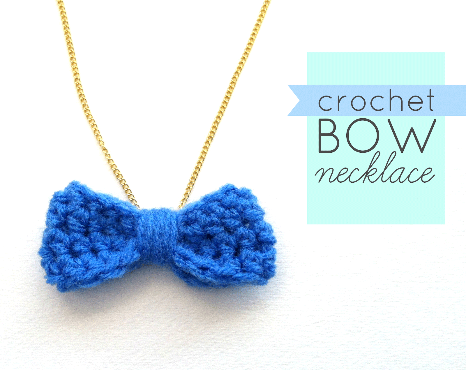 Crochet Bow Necklace Tutorial