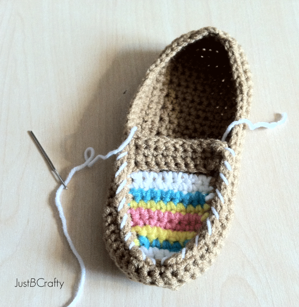 moccasin style crochet slippers