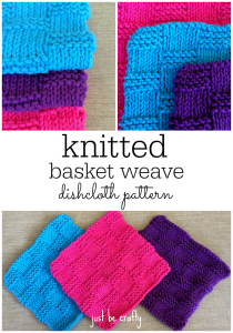 Basket Weave Dishcloth Pattern - Just Be Crafty