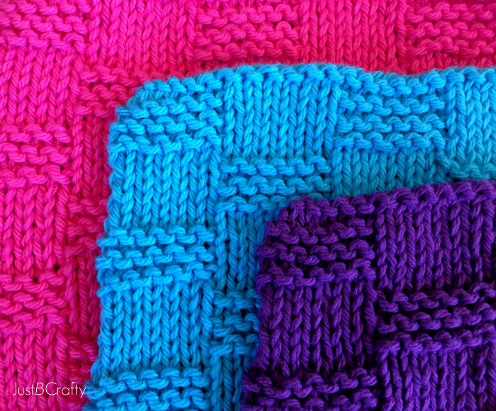 Basket Weave Dishcloth Pattern