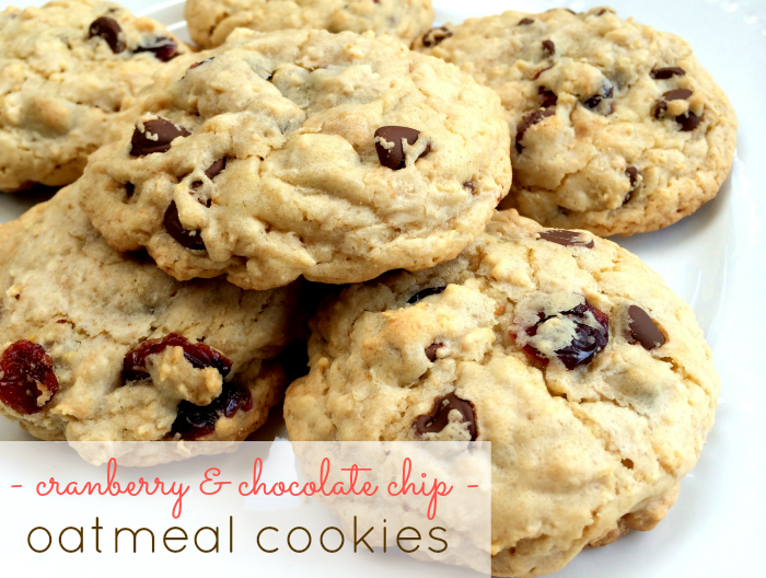 Cranberry & Chocolate Chip Oatmeal Cookies