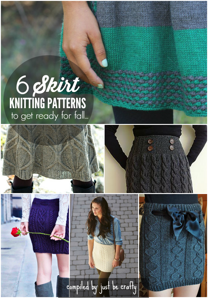 6 Skirt Knitting Patterns to Get Ready for Fall - Just Be Crafty