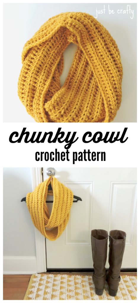 Chunky Crochet Cowl Pattern - Free Pattern By Just Be Crafty