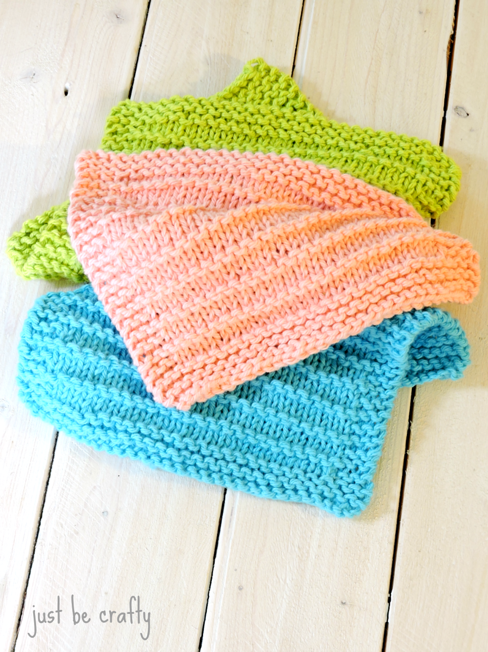 Farmhouse Kitchen Knitted Dishcloths - Just Be Crafty