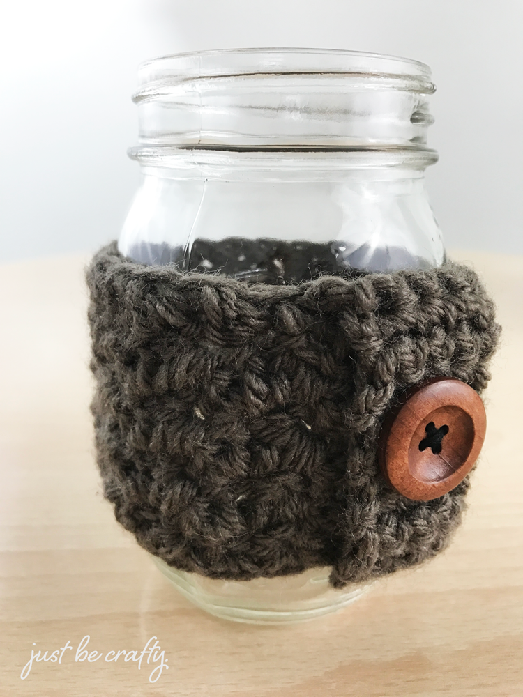 Crochet Mason Jar Cozy Pattern; Mason Jar Cozy; Free Crochet Pattern