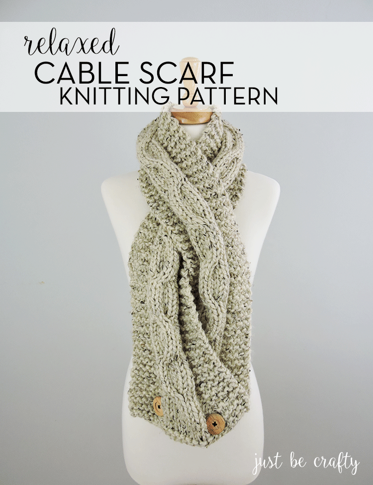 Chunky Relaxed Cable Scarf Pattern