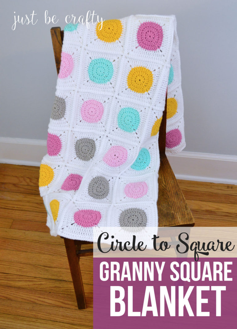 Circle To Square Granny Square Blanket Pattern