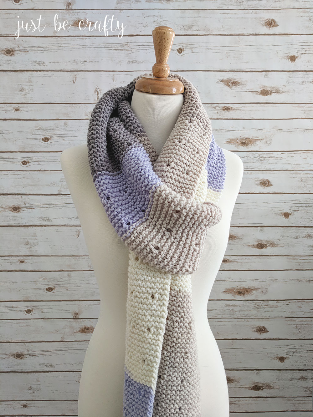 Download Star Dust Knitted Garter Stitch Scarf Pattern - Just Be Crafty