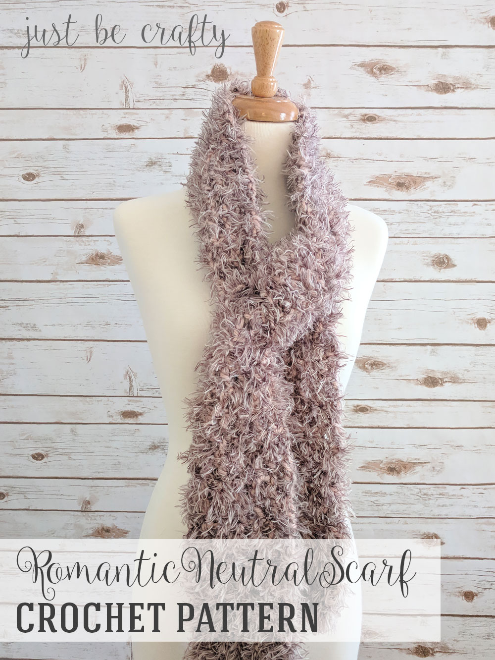 Romantic Neutral Scarf Pattern - Free Crochet Pattern by Just Be Crafty