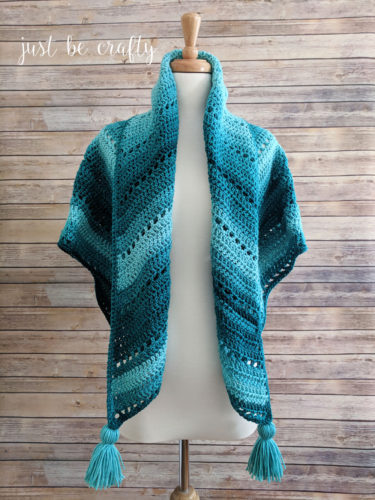 Crochet Triangle Shawl Pattern - Free Crochet Pattern by Just Be Crafty