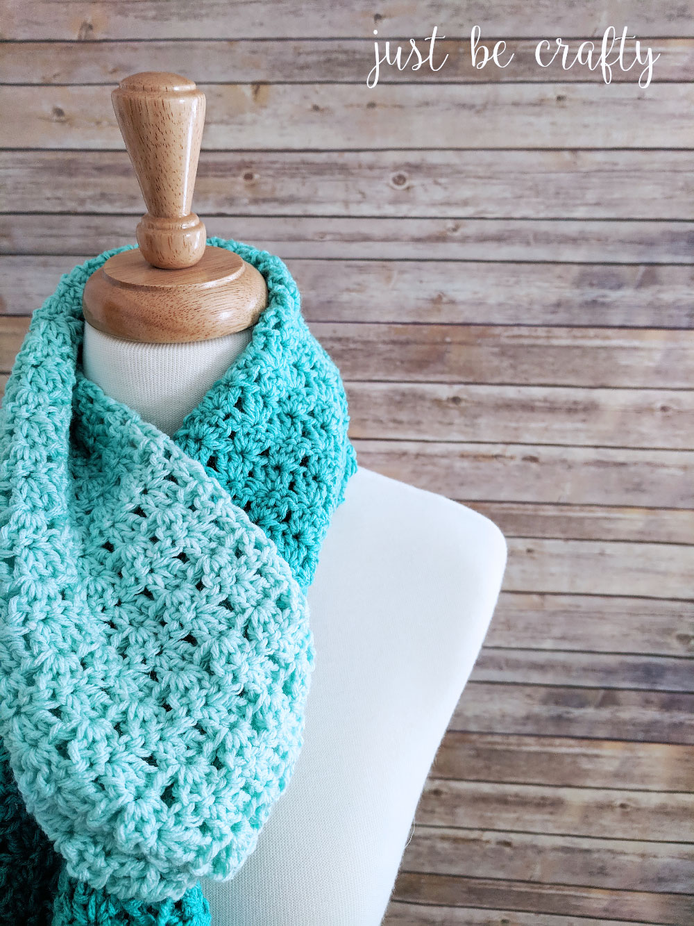 Green Meadows Crochet Scarf Pattern | Free Crochet Pattern by Just Be Crafty