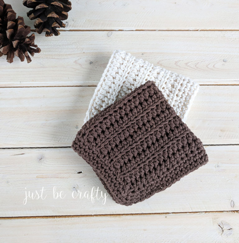 Woodland Cottage Crochet Dishcloth Pattern - Just Be Crafty
