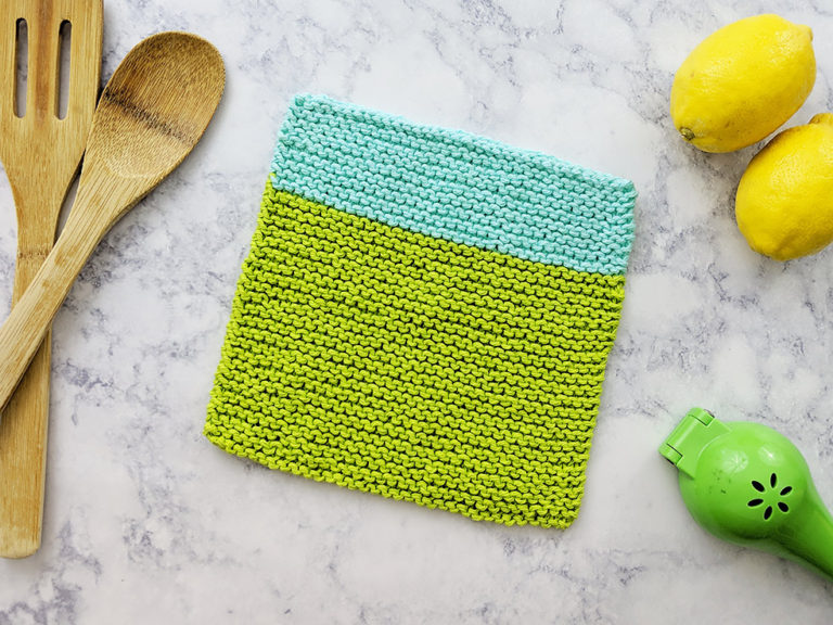 Beach House Knitted Dishcloth – Free Pattern