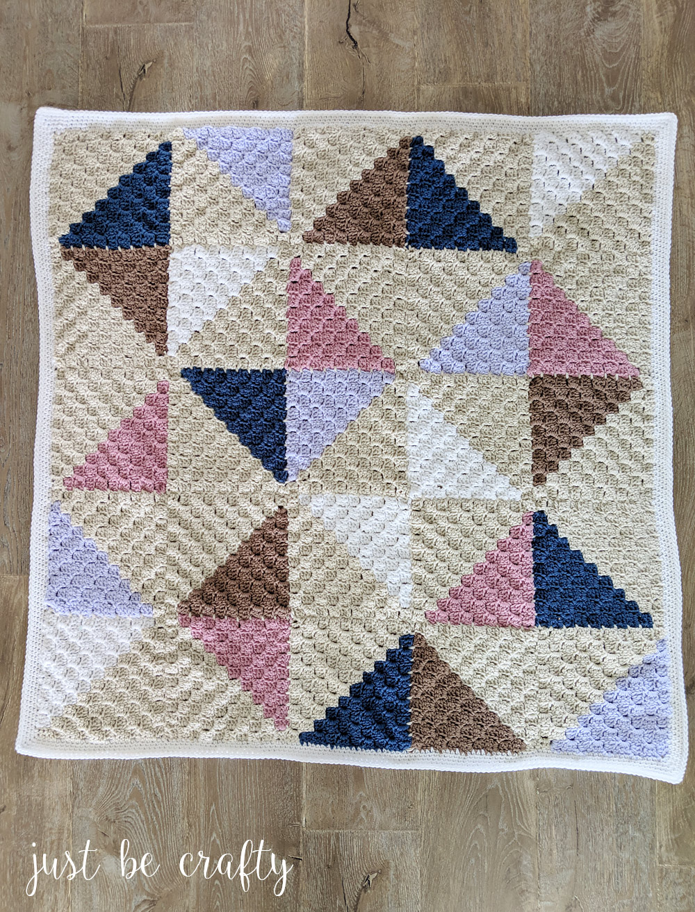 Crochet Afghan Quilt: C2C Square Tutorial