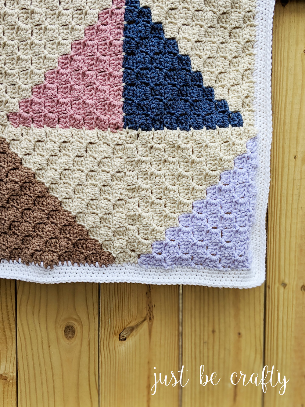 Crochet Afghan Quilt: C2C Square Tutorial