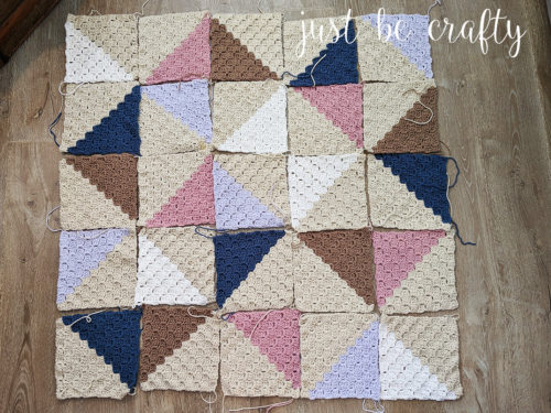 Crochet Afghan Quilt: C2C Square Tutorial