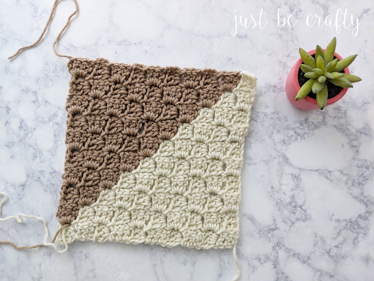 Crochet Afghan Quilt: C2C Square Tutorial