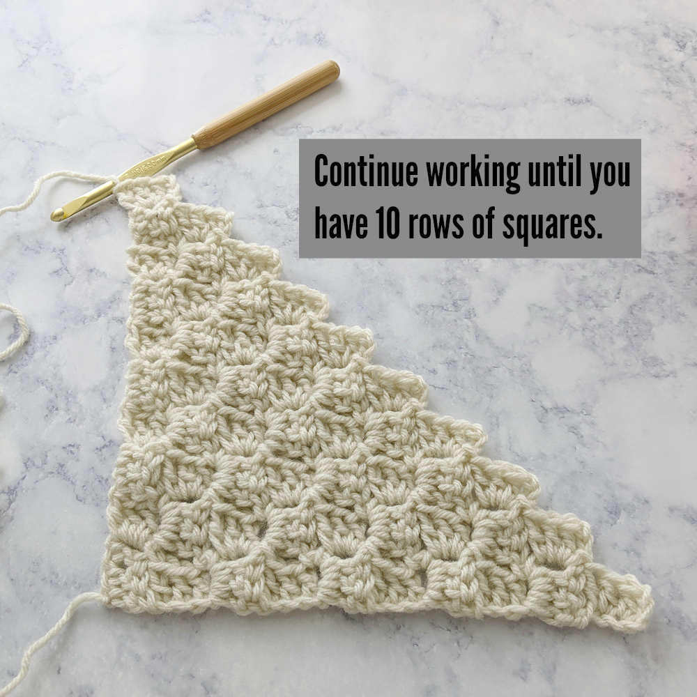 Crochet Afghan Quilt: C2C Square Tutorial