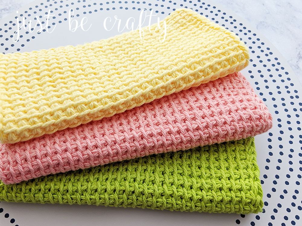 Tunisian-Simple-Stitch-Dishcloth2 - Just Be Crafty