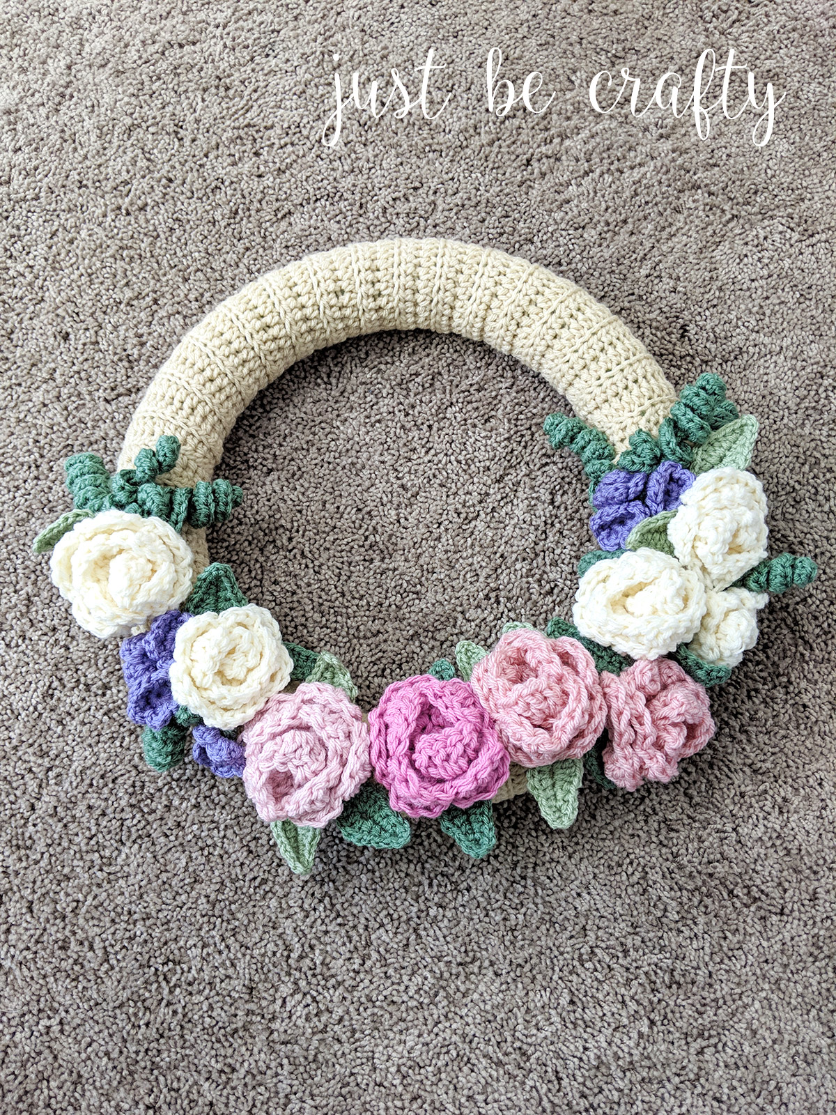 Crochet Spring Floral Wreath