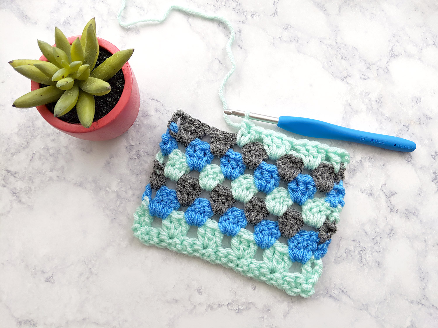 Granny Stripe Stitch Tutorial - Free Pattern by Just Be Crafty