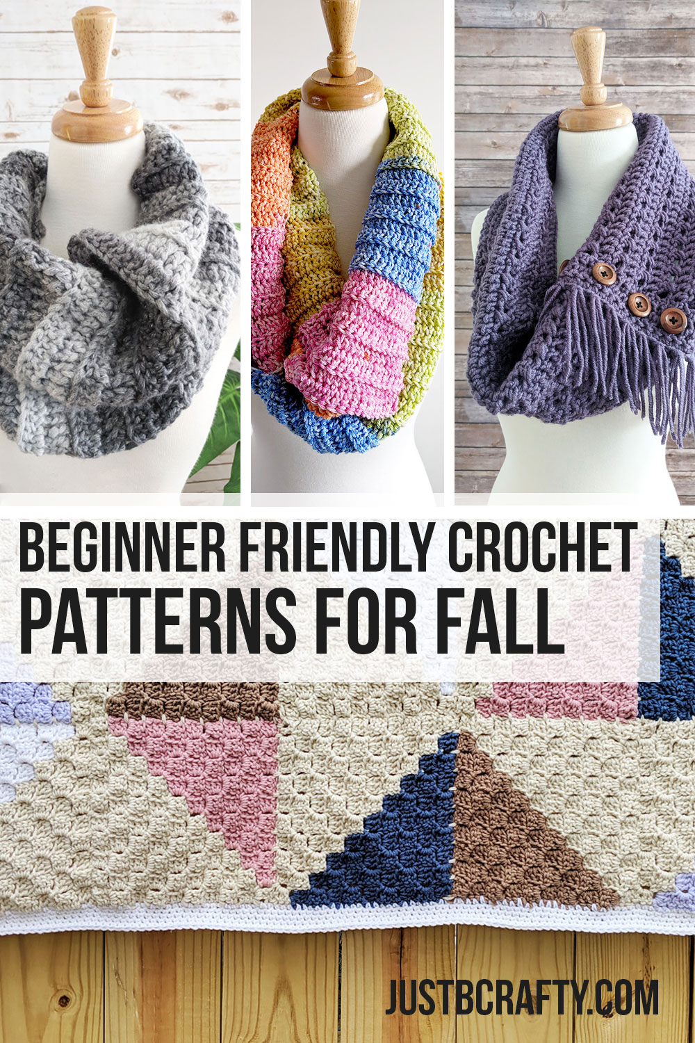 Beginner Friendly Crochet Patterns for Fall - Free crochet patterns by Just Be Crafty