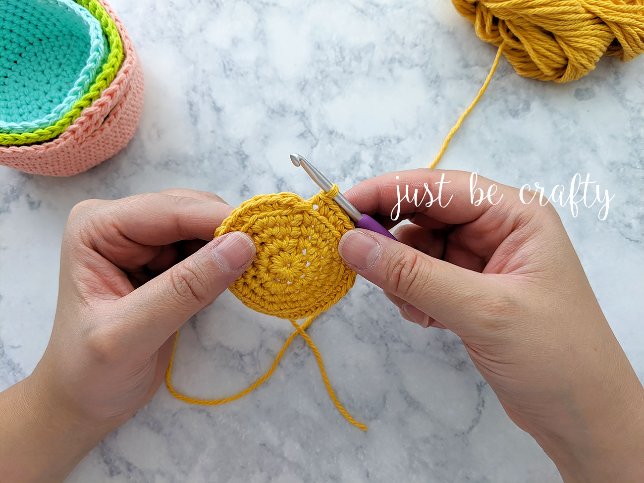 Crochet Nesting Mini Basket Tutorial