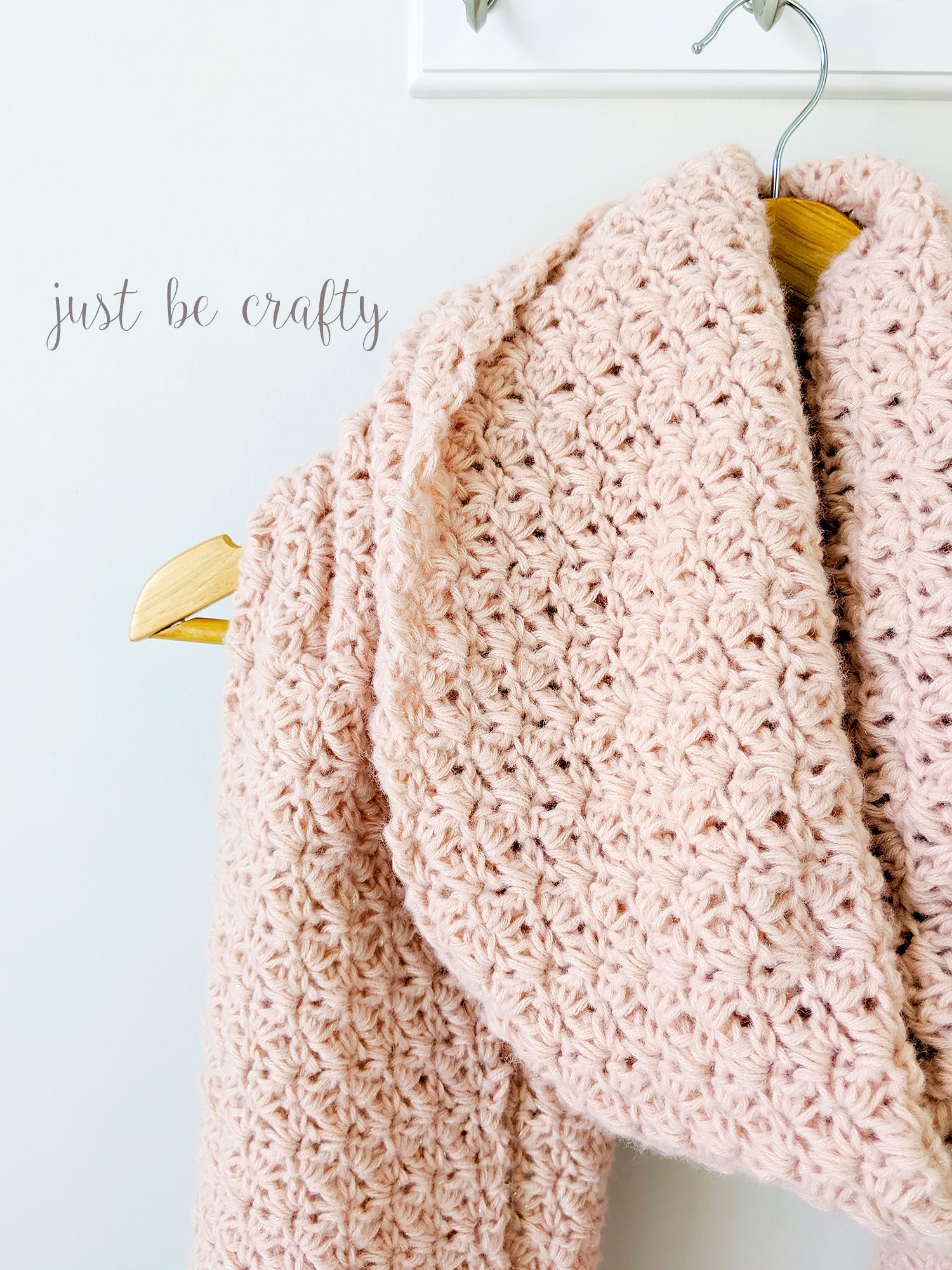 Shimmer Crochet Scarf - Free Pattern by Just Be Crafty