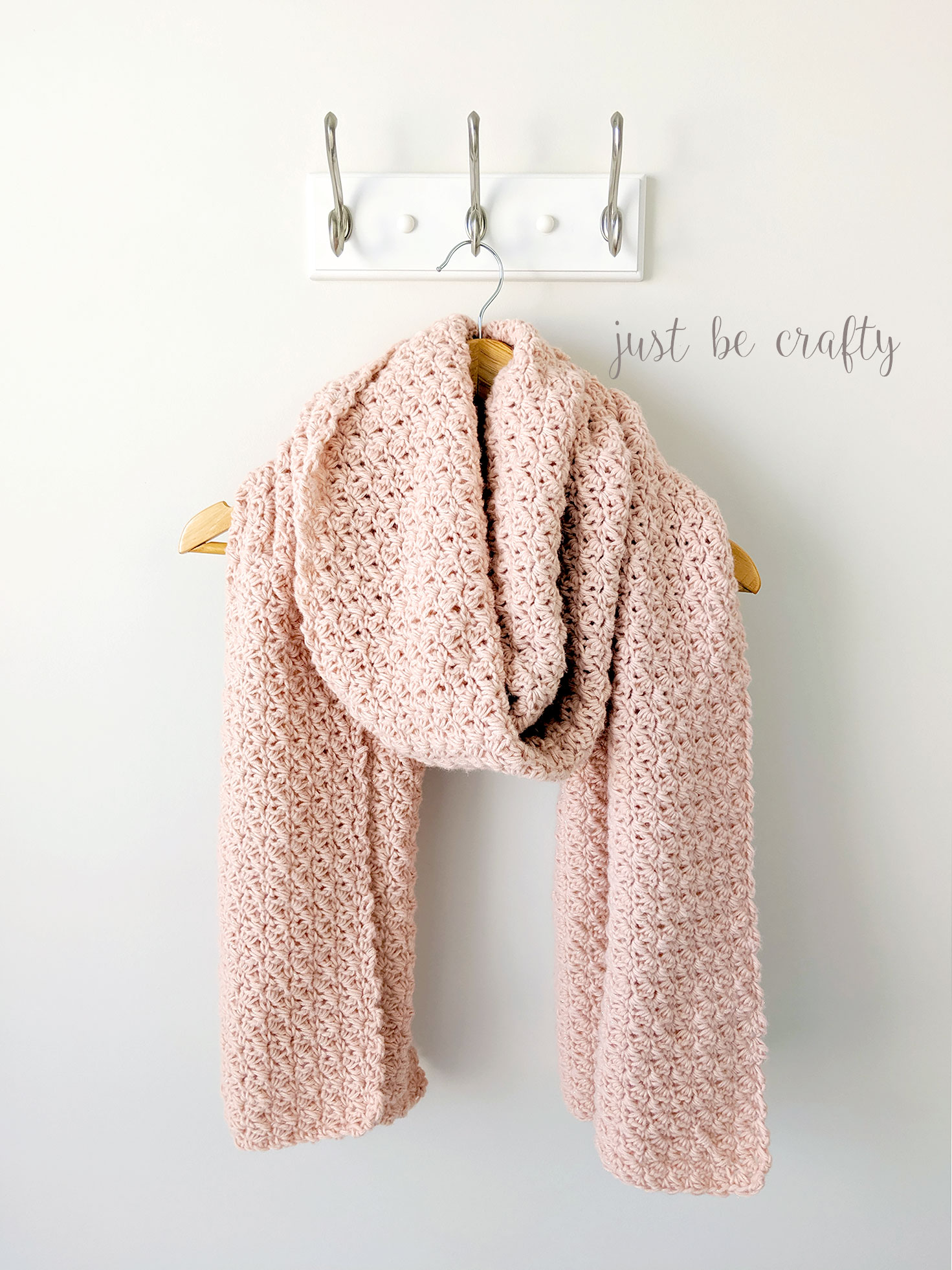 Shimmer Crochet Scarf - Free Pattern by Just Be Crafty