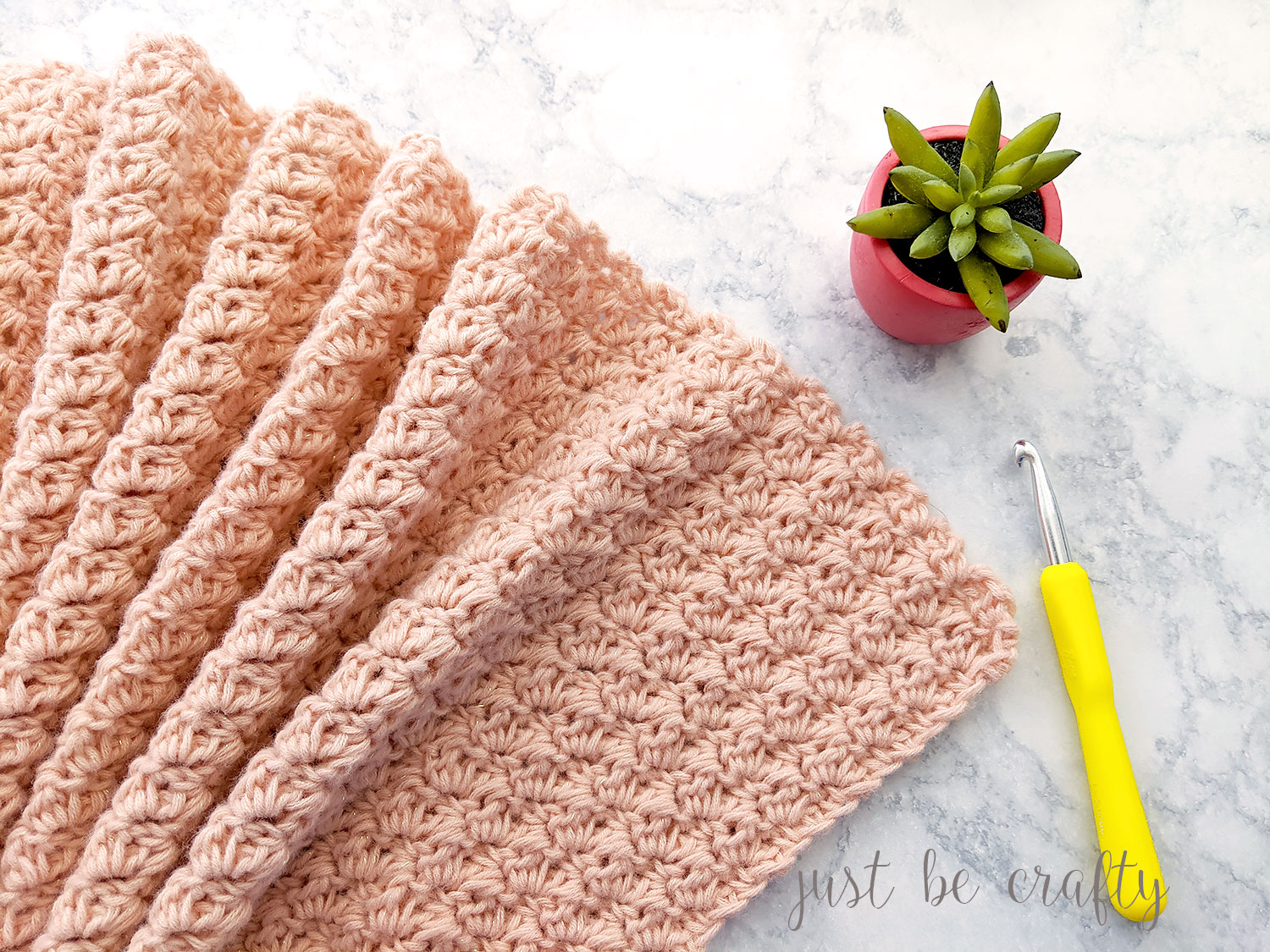 Shimmer Crochet Scarf - Free Pattern by Just Be Crafty