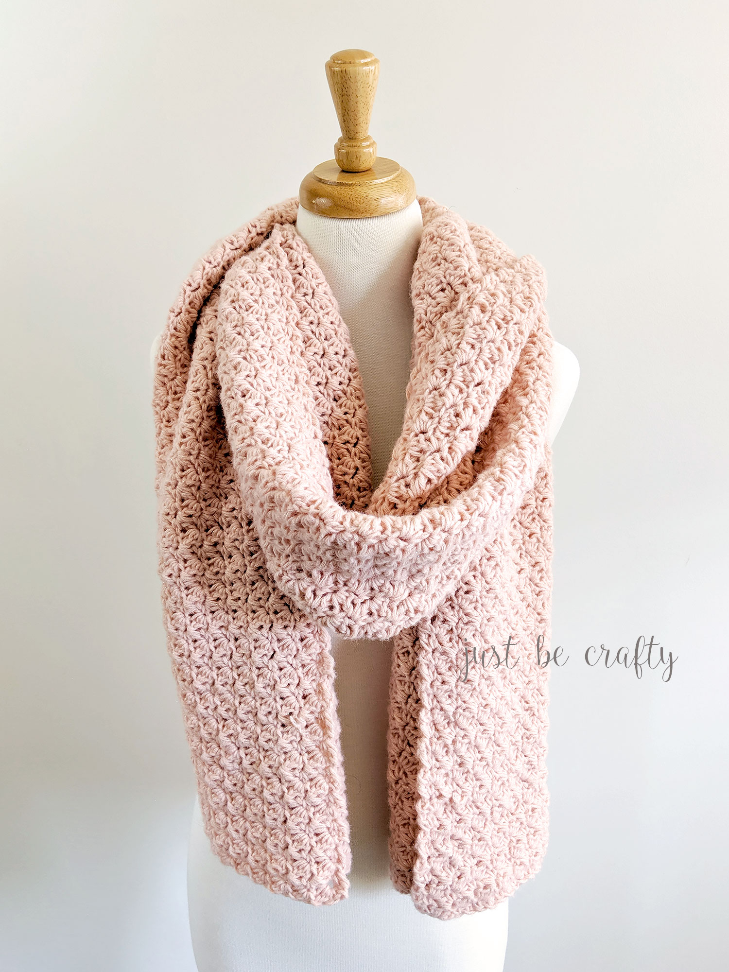 Shimmer Crochet Scarf - Free Pattern by Just Be Crafty