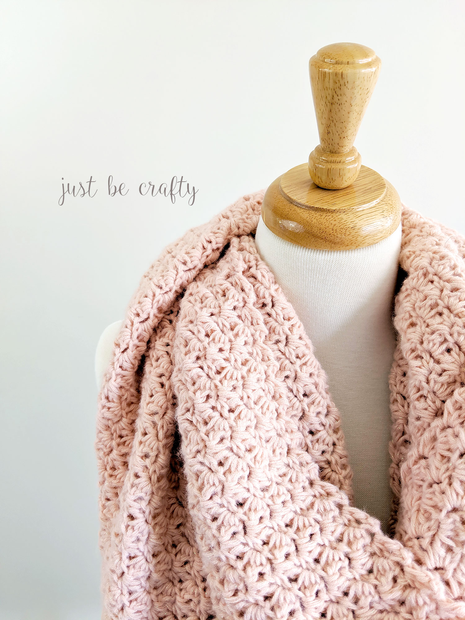 Shimmer Crochet Scarf - Free Pattern by Just Be Crafty