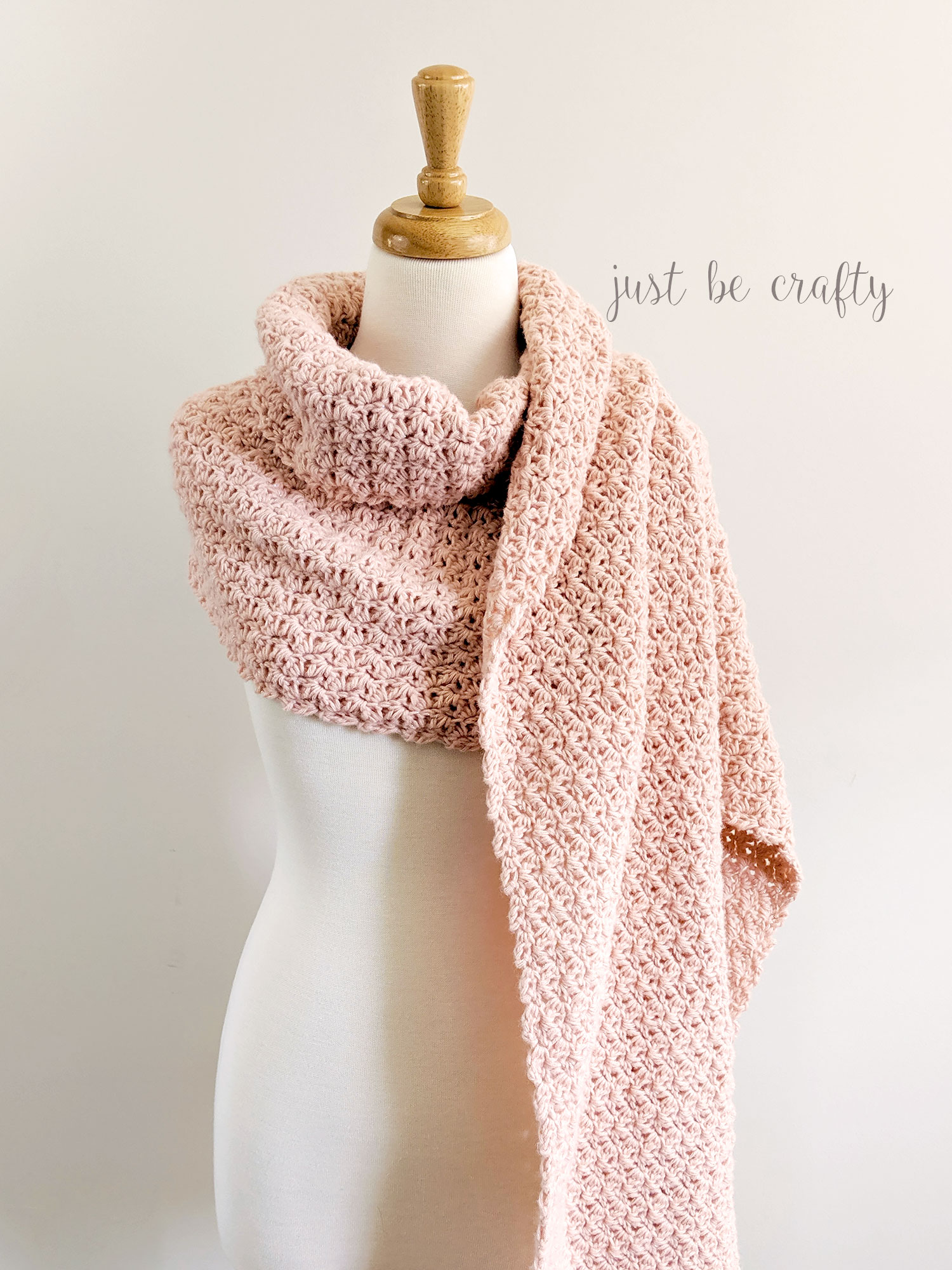 Shimmer Crochet Scarf - Free Pattern by Just Be Crafty