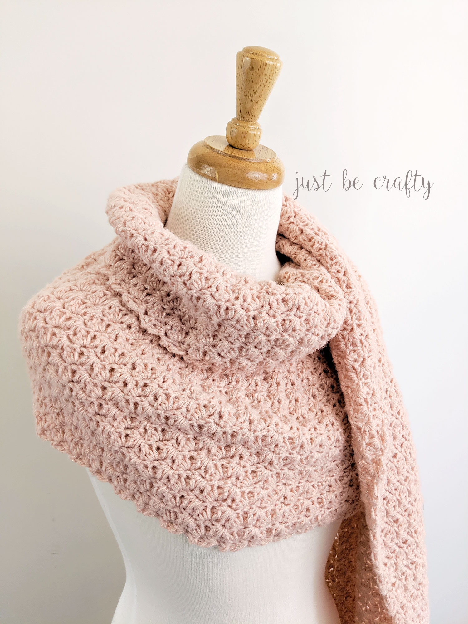 Shimmer Crochet Scarf - Free Pattern by Just Be Crafty