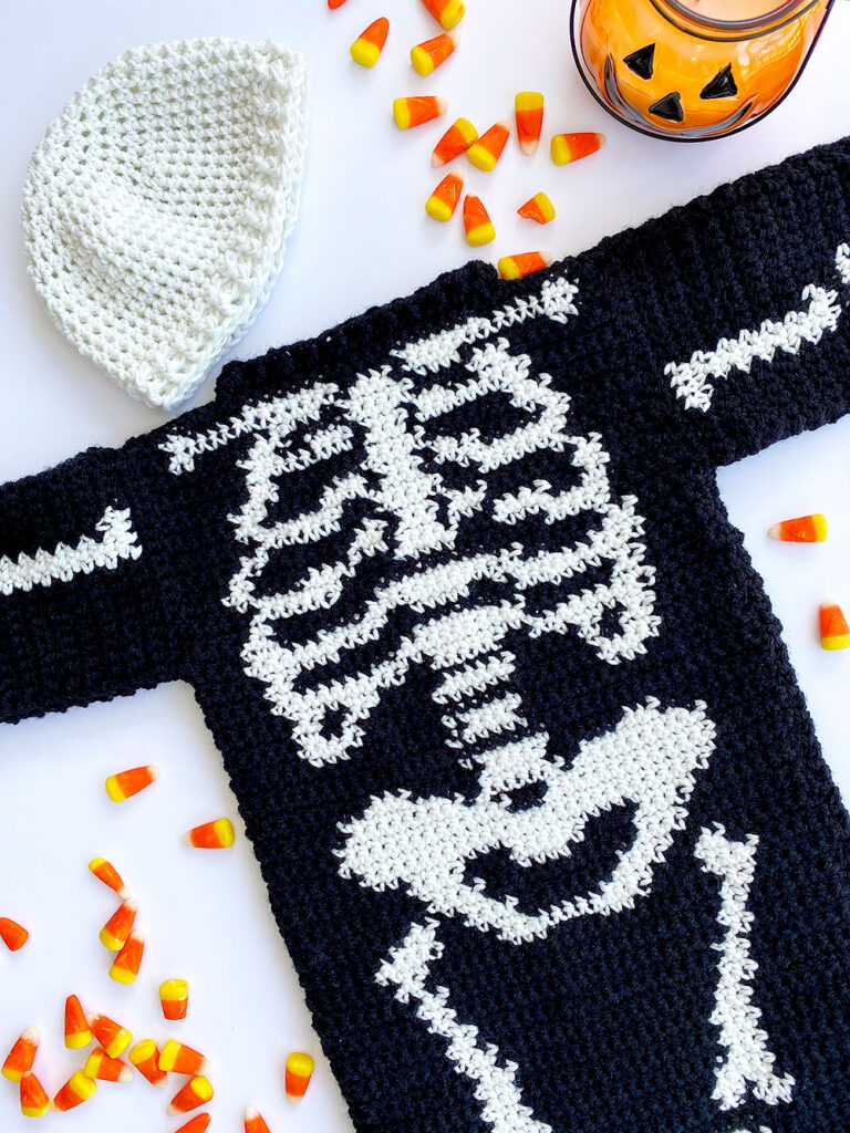 Spooky Skeleton Baby Costume Pattern