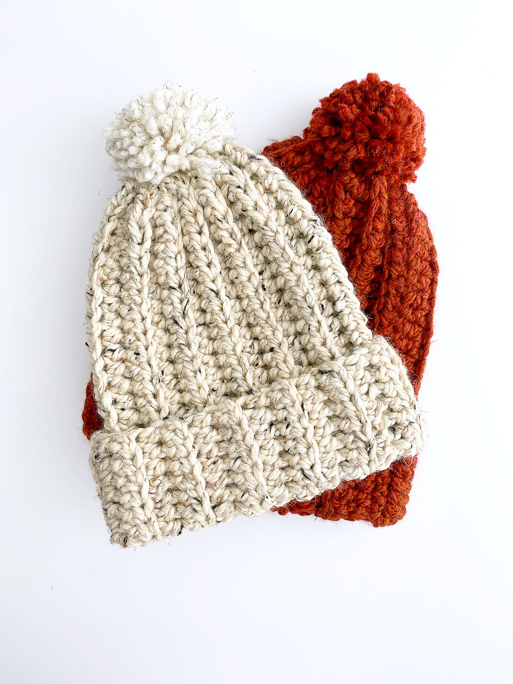 Crochet Chunky Hat Pattern Free pattern and tutorial by Just Be Crafty