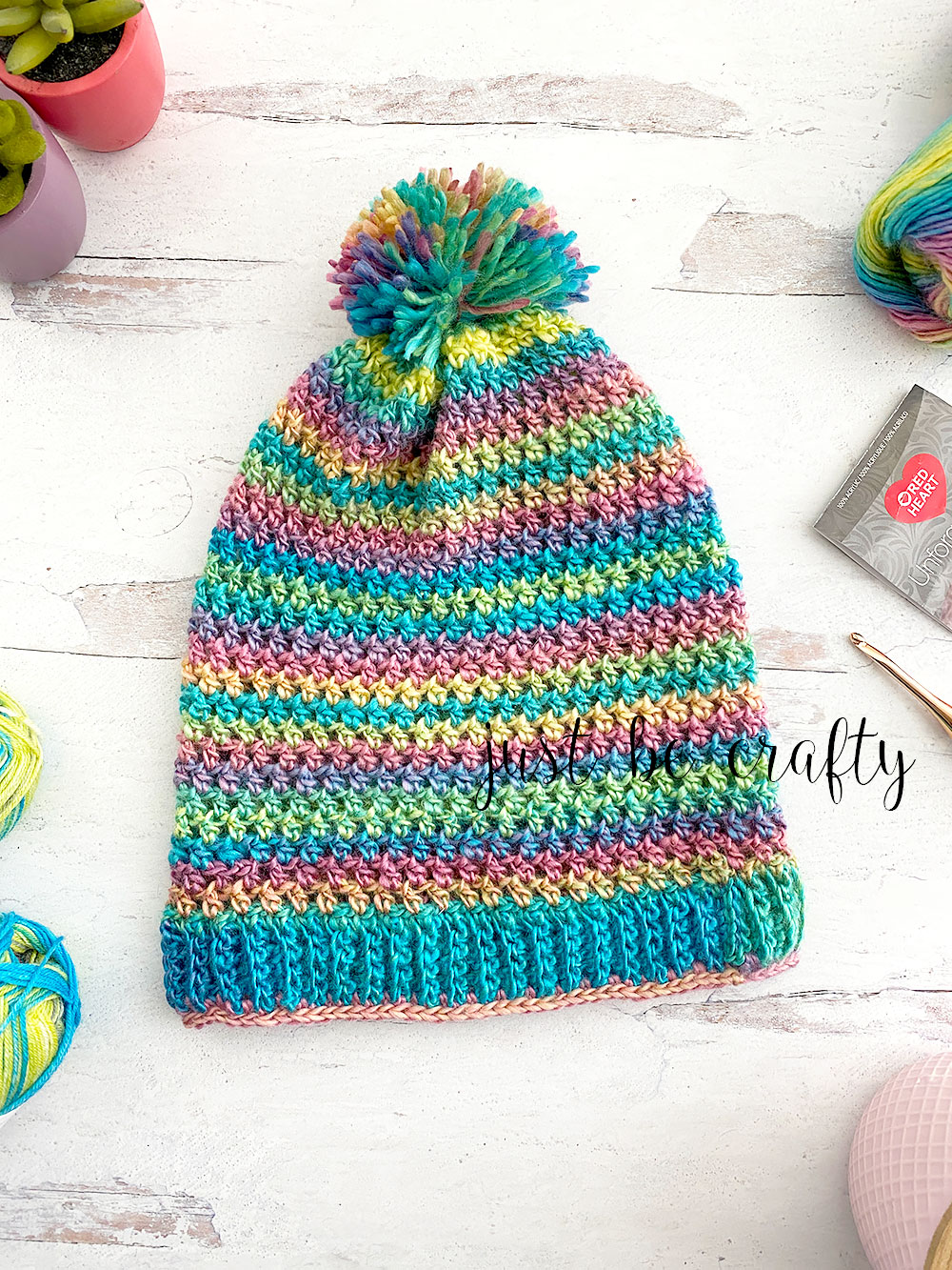 Spring Slouchy Crochet Beanie