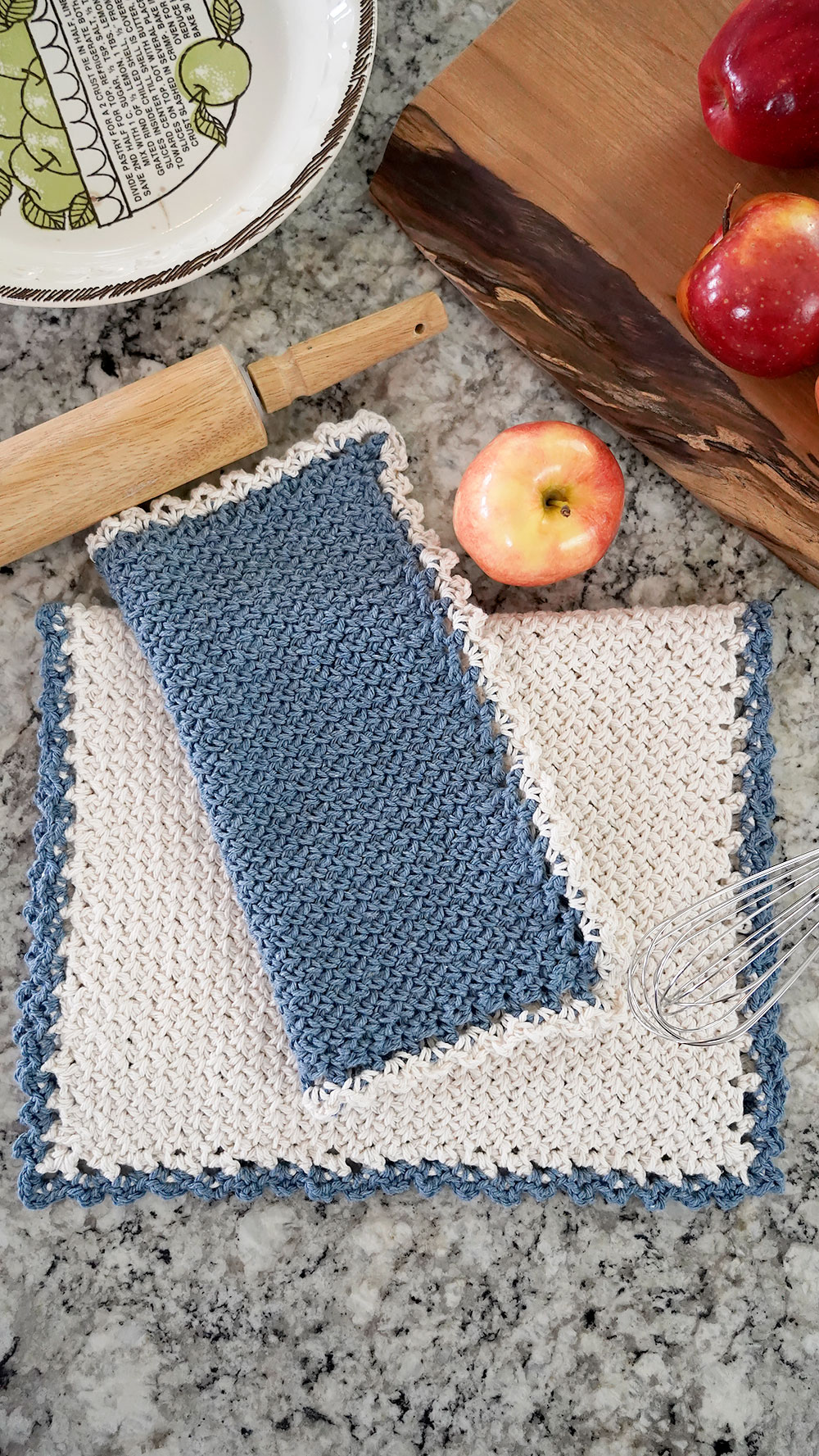 Farmhouse Crochet Tea Towel Holder