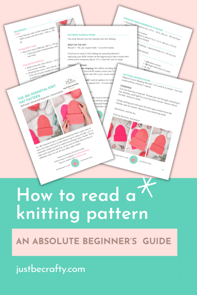 How to read knitting patterns