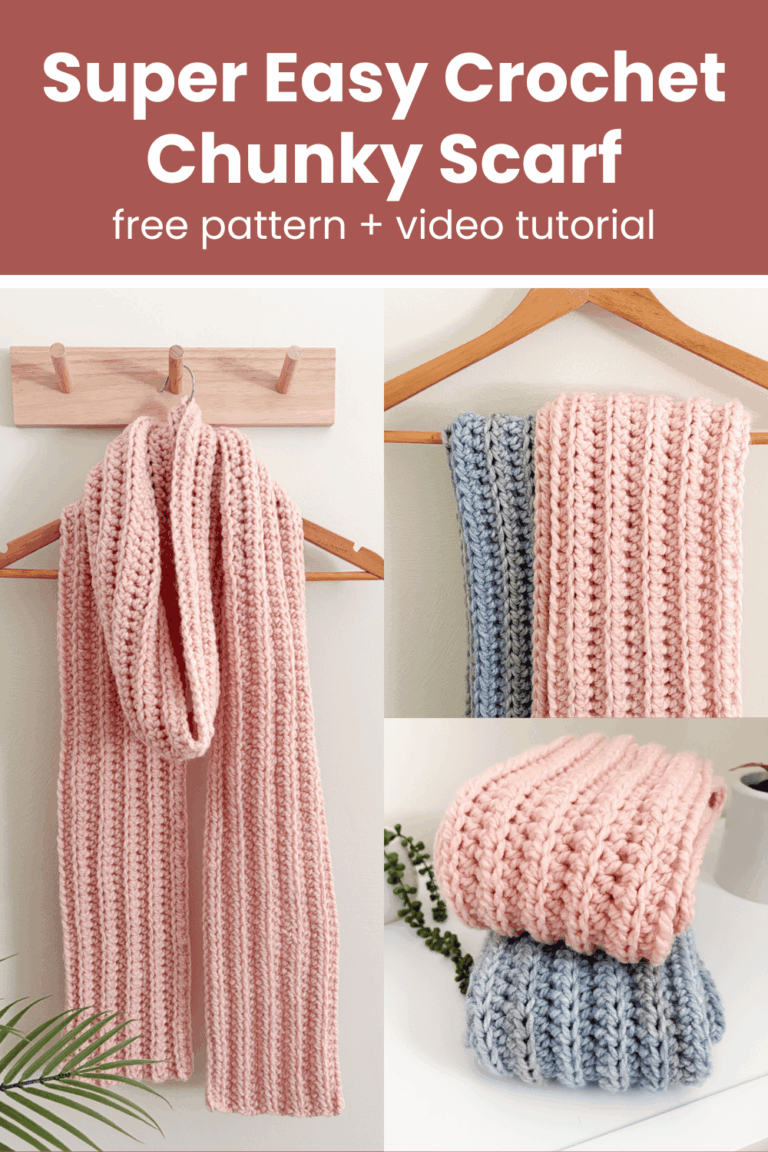 Crochet Chunky Scarf | Free Crochet Pattern - Just Be Crafty